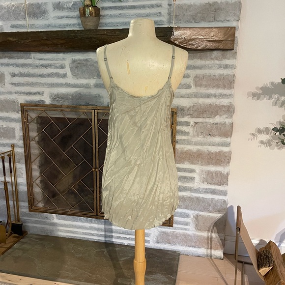Tan and good thread sheer Free People dress with half slip included - Picture 4 of 13